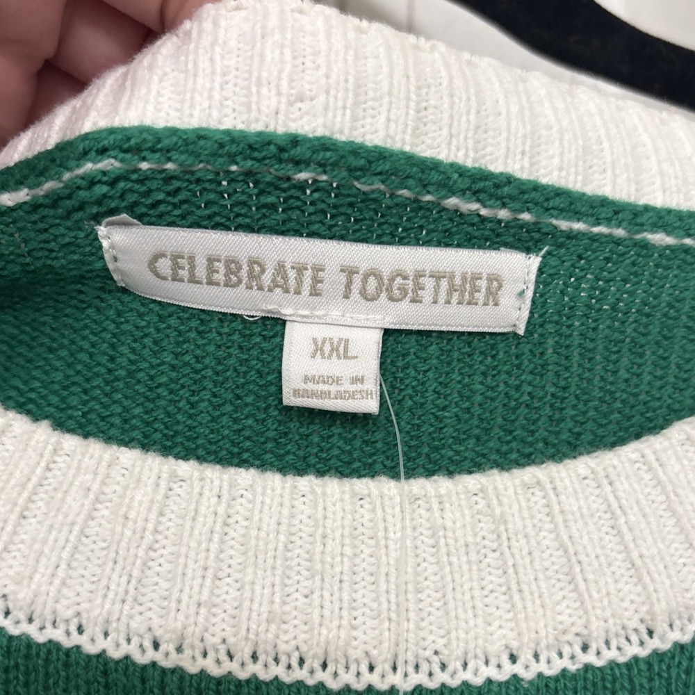 Celebrate Together Ugly Christmas Sweater Fa La La Llama Green Knit XXL - Picture 9 of 9